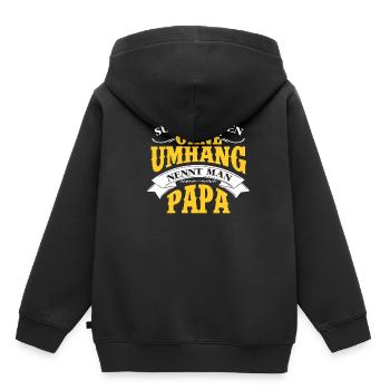 Superhelden ohne Umhang nennt Man Papa - Kinder Premium Organic Hoodie - Schwarz - Hinten - AI Model Kid Male (0cm)