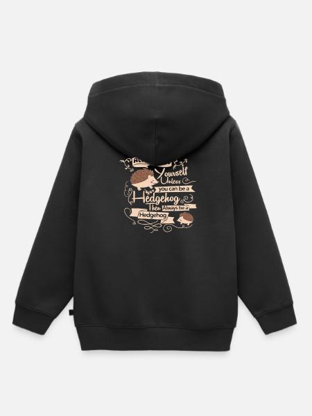 Igel - Kinder Premium Organic Hoodie - Schwarz
