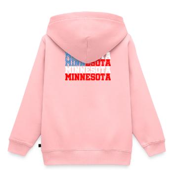 Minnesota - Kinder Premium Organic Hoodie - Rosa - Hinten - AI Model Kid Female (0cm)