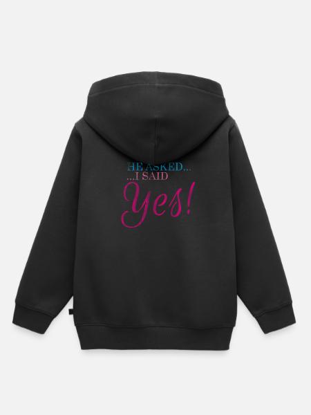 Verlobung - Kinder Premium Organic Hoodie - Schwarz