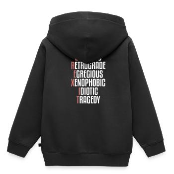Brexit, British Exit, EU exit, referendum - Kids Premium Organic Hoodie - black - Back - AI Model Kid Male (0cm)