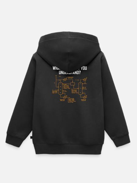 Ingegnere chimico divertente - Chemikant Schematic - Felpa Premium con cappuccio bambino bio - nero