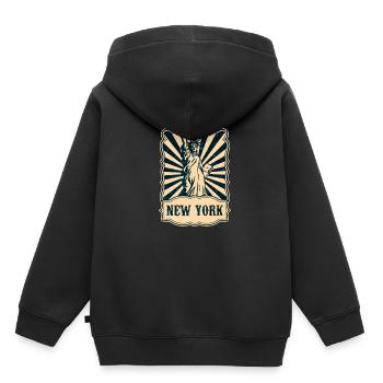 New York Freiheitsstatue - Kinder Premium Organic Hoodie - Schwarz - Hinten - AI Model Kid Male (0cm)