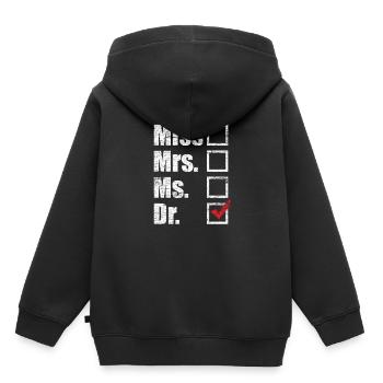 Arzt Doktortitel - Kinder Premium Organic Hoodie - Schwarz - Hinten - AI Model Kid Male (0cm)