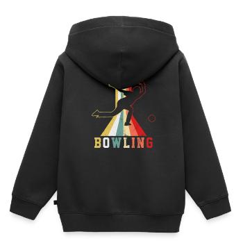 Bowling - Kinder Premium Organic Hoodie - Schwarz - Hinten - AI Model Kid Male (0cm)