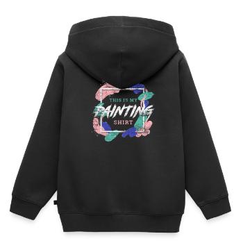 Maler - Kinder Premium Organic Hoodie - Schwarz - Hinten - AI Model Kid Male (0cm)