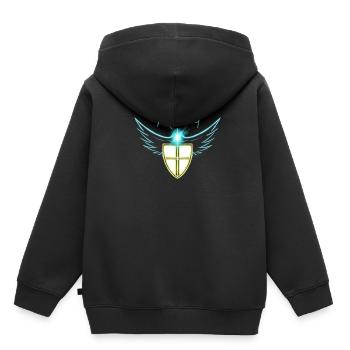 prière de l'archange michael - Sweat Premium à capuche enfant bio - noir - Dos - AI Model Kid Male (0cm)