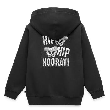 Hanche d'orthopédiste - Sweat Premium à capuche enfant bio - noir - Dos - AI Model Kid Male (0cm)