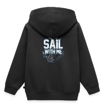 Segeln Erfahrung - Kinder Premium Organic Hoodie - Schwarz - Hinten - AI Model Kid Male (0cm)