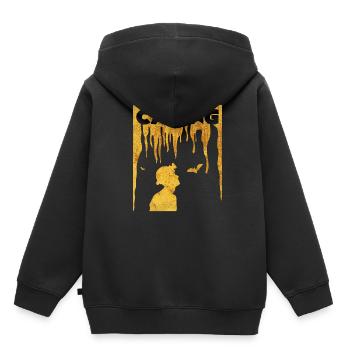 caving - Kids Premium Organic Hoodie - black - Back - AI Model Kid Male (0cm)