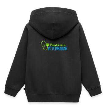Tierarzt - Kinder Premium Organic Hoodie - Schwarz - Hinten - AI Model Kid Male (0cm)