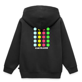 Jouons Twister Jeu Shirt Groupe famille - Sweat Premium à capuche enfant bio - noir - Dos - AI Model Kid Male (0cm)