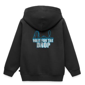 Cas de montagnes russes - Sweat Premium à capuche enfant bio - noir - Dos - AI Model Kid Male (0cm)