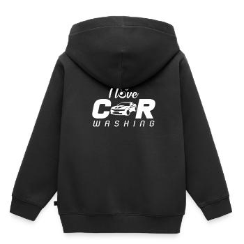 Auto - Kinder Premium Organic Hoodie - Schwarz - Hinten - AI Model Kid Male (0cm)