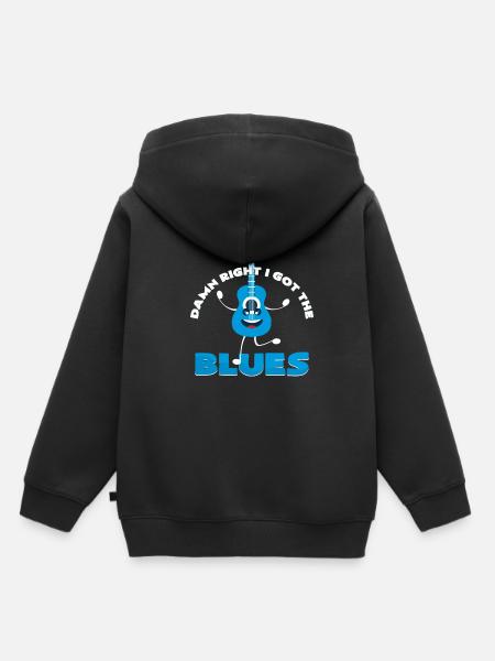 Blues - Kinder Premium Organic Hoodie - Schwarz