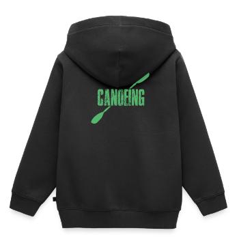 Canoë canoë canoë canoë-kayak Canoë-kayak - Sweat Premium à capuche enfant bio - noir - Dos - AI Model Kid Male (0cm)