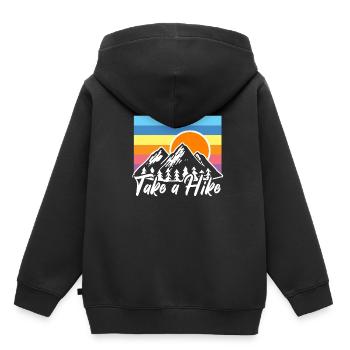 Wandern Wanderung - Kinder Premium Organic Hoodie - Schwarz - Hinten - AI Model Kid Male (0cm)