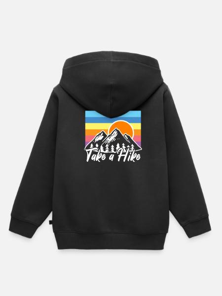Wandern Wanderung - Kinder Premium Organic Hoodie - Schwarz