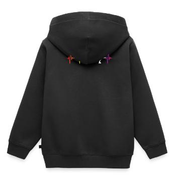 Roller Blade Rainbow Heartbeat - Kids Premium Organic Hoodie - black - Back - AI Model Kid Male (0cm)