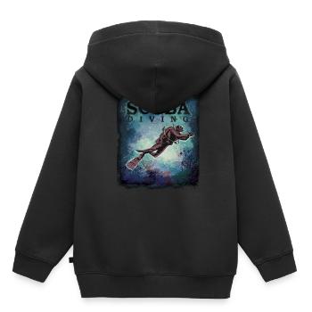 Scuba Diving - Kids Premium Organic Hoodie - black - Back - AI Model Kid Male (0cm)