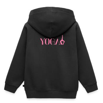 Yoga Yoga Yoga Yoga - Sweat Premium à capuche enfant bio - noir - Dos - AI Model Kid Male (0cm)