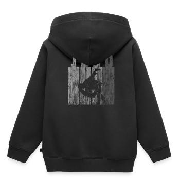 Judo - Kinder Premium Organic Hoodie - Schwarz - Hinten - AI Model Kid Male (0cm)