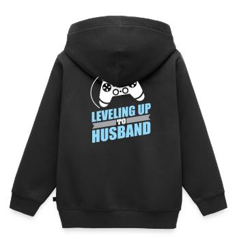 Gamer Engagement Leveling bis zum Ehemann - Kinder Premium Organic Hoodie - Schwarz - Hinten - AI Model Kid Male (0cm)