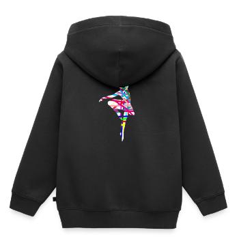 Ballett Tänzerin - Kinder Premium Organic Hoodie - Schwarz - Hinten - AI Model Kid Male (0cm)