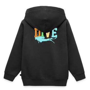 Diving Diving - Kids Premium Organic Hoodie - black - Back - AI Model Kid Male (0cm)