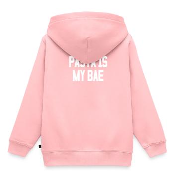 pâtes - Sweat Premium à capuche enfant bio - rose - Dos - AI Model Kid Female (0cm)