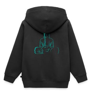 Meditation Buddha Meditation Buddha - Kinder Premium Organic Hoodie - Schwarz - Hinten - AI Model Kid Male (0cm)