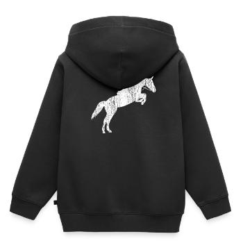 show jumping - Kids Premium Organic Hoodie - black - Back - AI Model Kid Male (0cm)