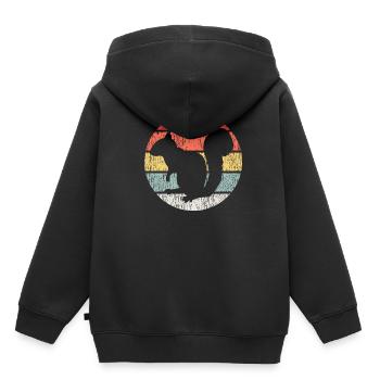 Eichhörnchen - Kinder Premium Organic Hoodie - Schwarz - Hinten - AI Model Kid Male (0cm)