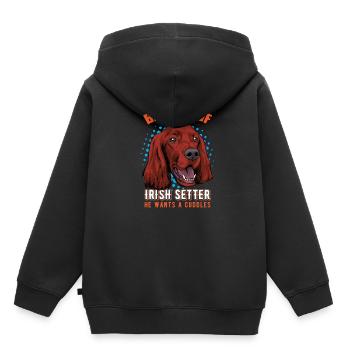 Irish setter - Kids Premium Organic Hoodie - black - Back - AI Model Kid Male (0cm)