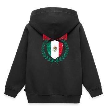Mexiko - Kinder Premium Organic Hoodie - Schwarz - Hinten - AI Model Kid Male (0cm)
