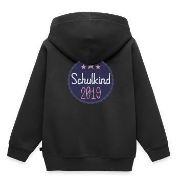 Einschulung 1. Erste Klasse Schulkind Schulanfang - Kinder Premium Organic Hoodie - Schwarz - Hinten - AI Model Kid Male (0cm)