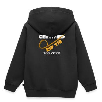 attaches de câble - Sweat Premium à capuche enfant bio - noir - Dos - AI Model Kid Male (0cm)