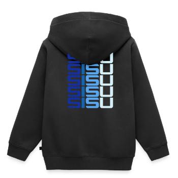 Sisu Soumi finnois finnois - Sweat Premium à capuche enfant bio - noir - Dos - AI Model Kid Male (0cm)