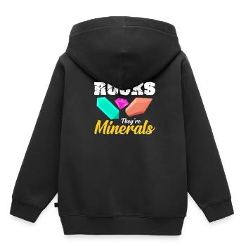 mineral - Kids Premium Organic Hoodie - black - Back - AI Model Kid Male (0cm)