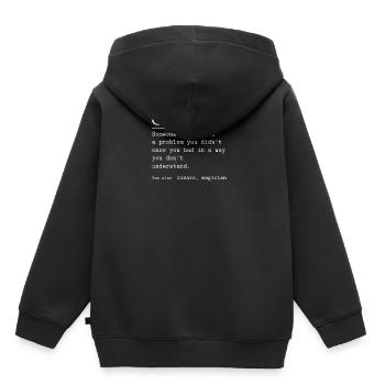 GROOM - Kinder Premium Organic Hoodie - Schwarz - Hinten - AI Model Kid Male (0cm)