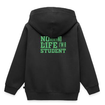Student Uni Student Study Studies - Kids Premium Organic Hoodie - black - Back - AI Model Kid Male (0cm)