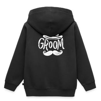 Bräutigam - Kinder Premium Organic Hoodie - Schwarz - Hinten - AI Model Kid Male (0cm)