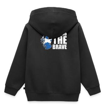 Écosse - Sweat Premium à capuche enfant bio - noir - Dos - AI Model Kid Male (0cm)