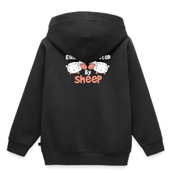 Schaf Schaf Schaf - Kinder Premium Organic Hoodie - Schwarz - Hinten - AI Model Kid Male (0cm)