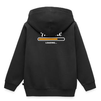 Athlete Loading - Kinder Premium Organic Hoodie - Schwarz - Hinten - AI Model Kid Male (0cm)