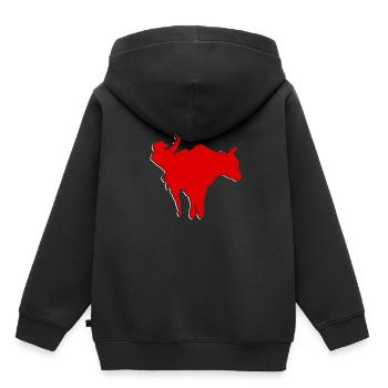 Cadeau de rodéo de tauromachie sauvage - Sweat Premium à capuche enfant bio - noir - Dos - AI Model Kid Male (0cm)
