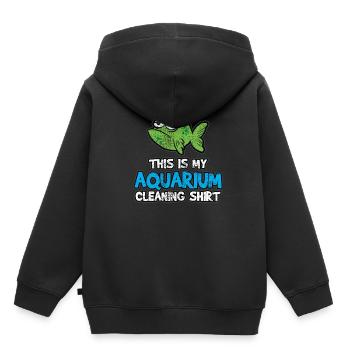 aquarium - Sweat Premium à capuche enfant bio - noir - Dos - AI Model Kid Male (0cm)