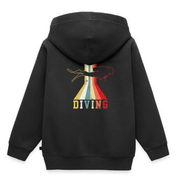 Diver - Kids Premium Organic Hoodie - black - Back - AI Model Kid Male (0cm)