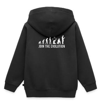 Faites partie de l’évolution pour les agnostiques athées - Sweat Premium à capuche enfant bio - noir - Dos - AI Model Kid Male (0cm)