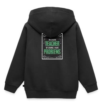 Cadeau texturé de professeur de mathématiques - Sweat Premium à capuche enfant bio - noir - Dos - AI Model Kid Male (0cm)